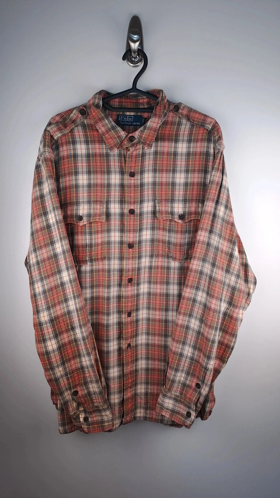 Chemise manches longues à carreaux / Polo Ralph Lauren / Taille XL / Homme / Vintage